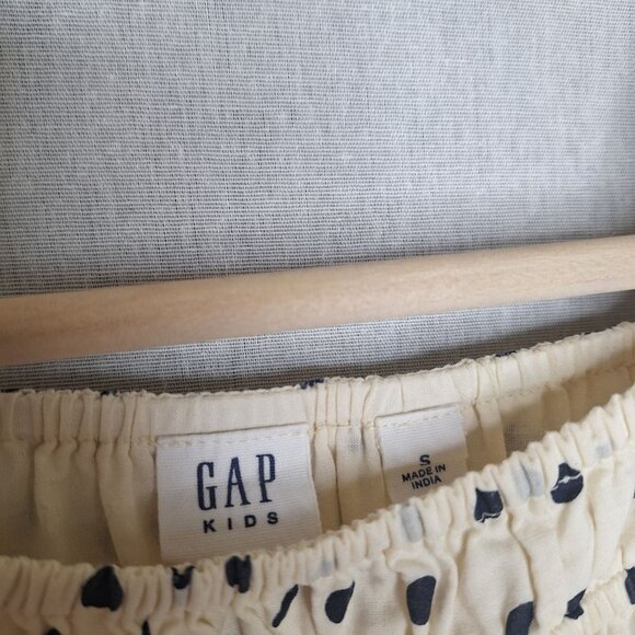 💙 Gap Kids Girls Cotton Polkadot Ruffle Straps Lined Dress Size S Preppy Cute O - Picture 6 of 9